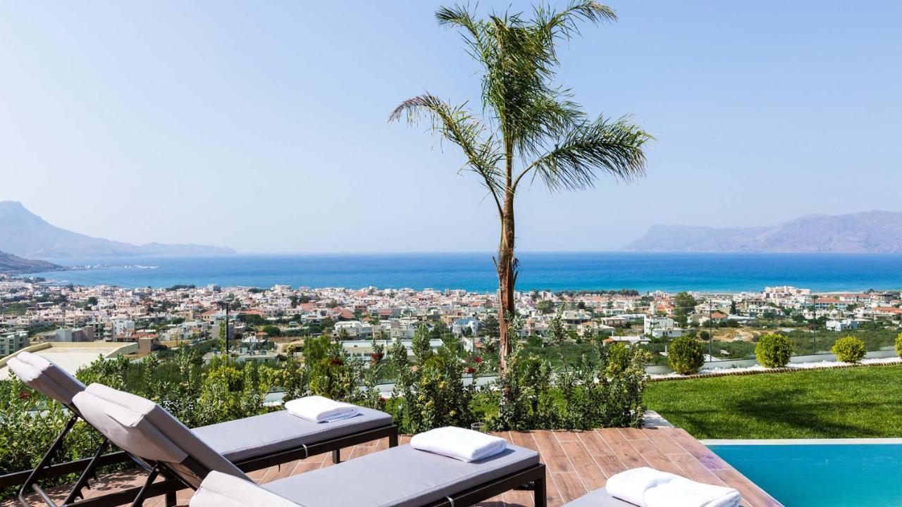 Villa Emilia I Luxury, Amazing Seaview, Next To The Town Kíssamos Exterior foto